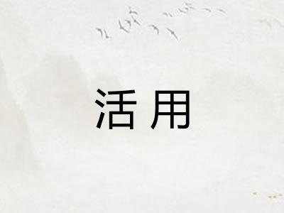 活用