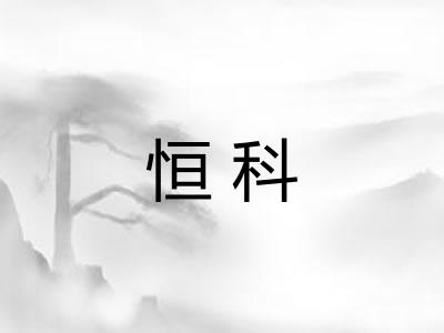 恒科