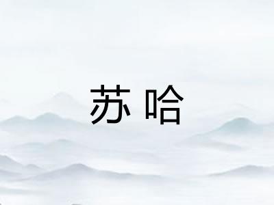 苏哈