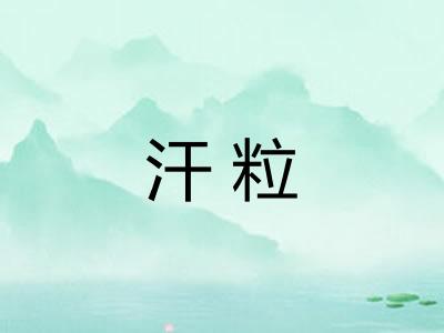 汗粒