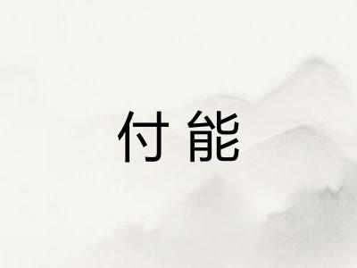 付能