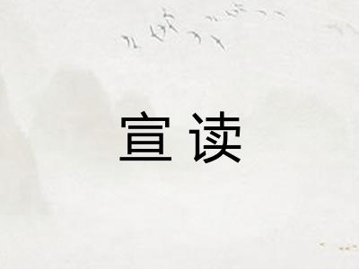 宣读