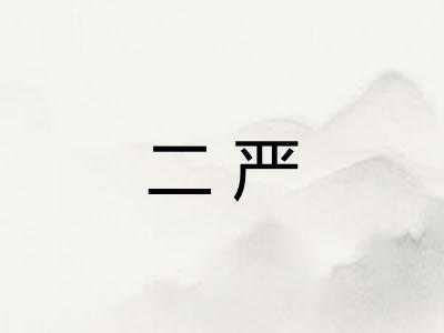 二严