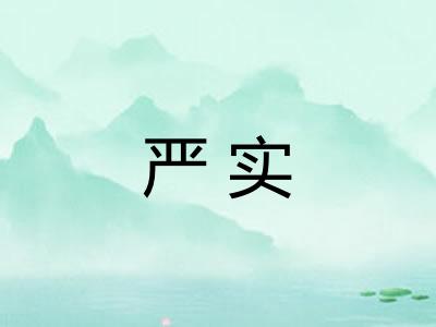 严实