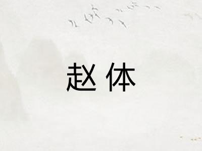 赵体