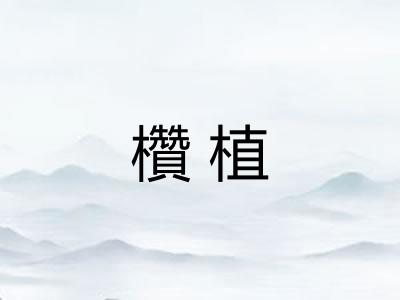 欑植