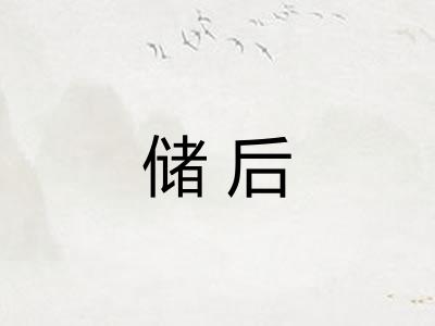 储后