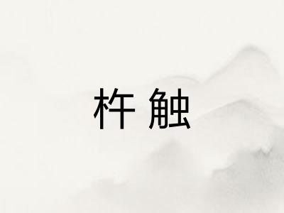 杵触