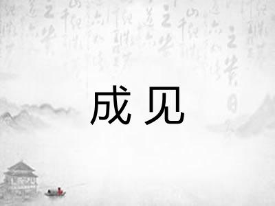 成见