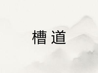 槽道