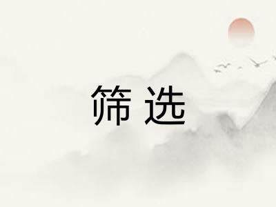 筛选