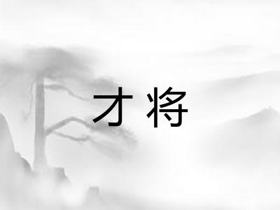 才将