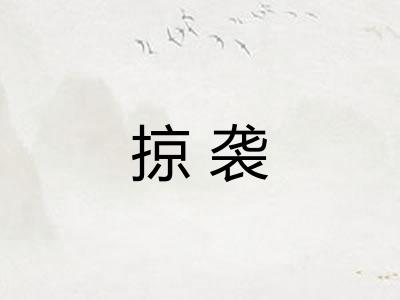掠袭