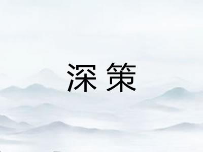 深策 深策