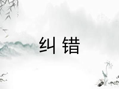 纠错 纠错