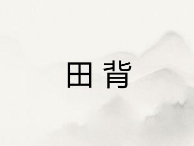 田背