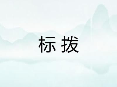 标拨 标拨
