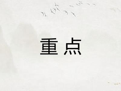重点