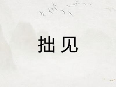 拙见