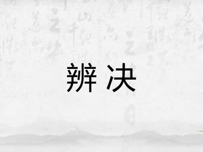 辨决