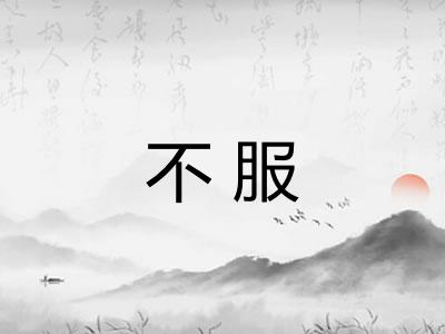 不服