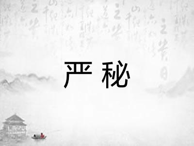 严秘