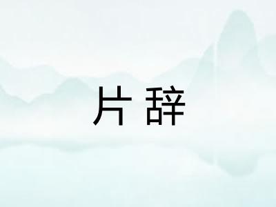 片辞
