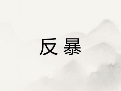 反暴