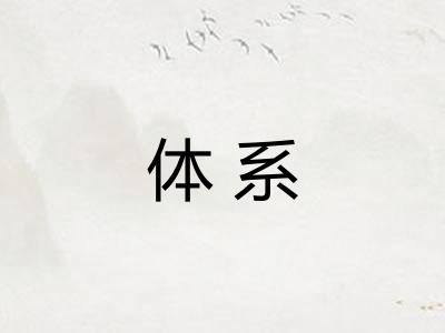 体系