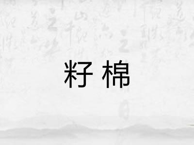 籽棉