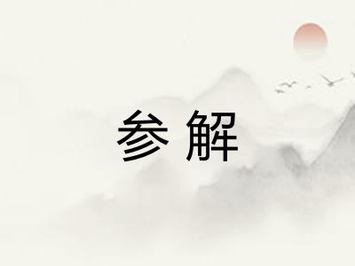 参解 参解