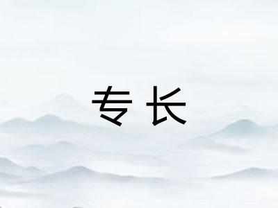 专长 专长