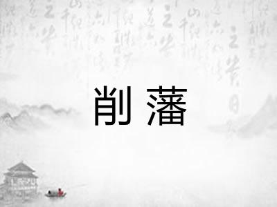 削藩