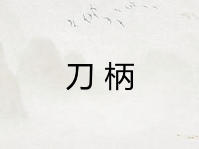 刀柄