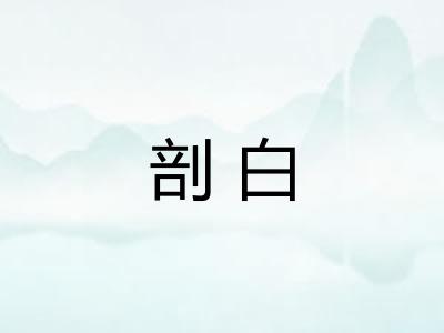 剖白
