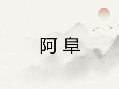 阿阜 阿阜