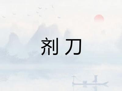 剂刀