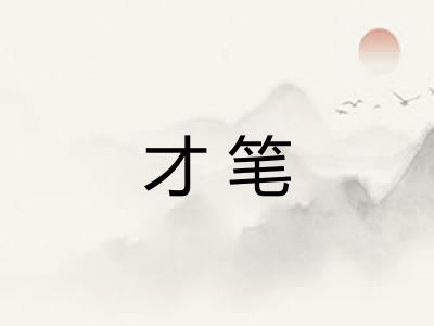 才笔
