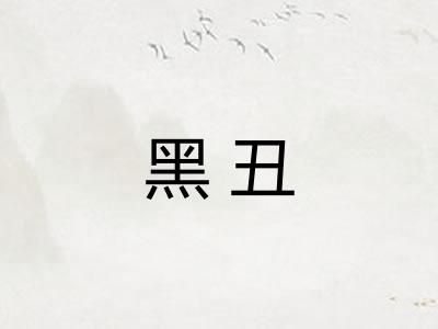 黑丑