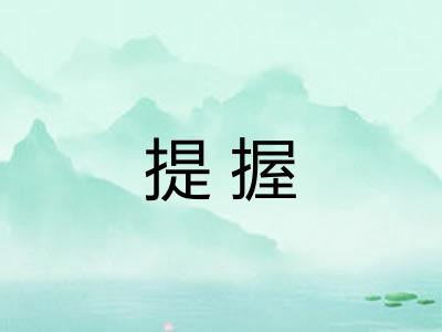提握