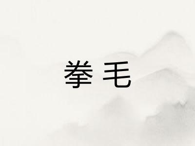 拳毛