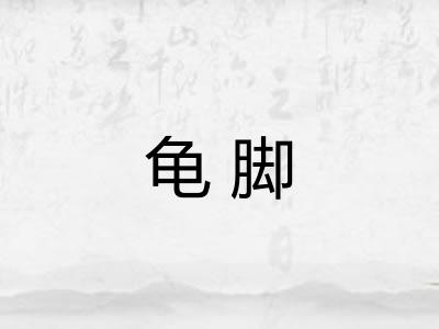 龟脚