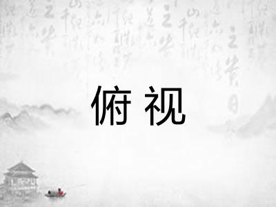 俯视