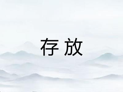 存放