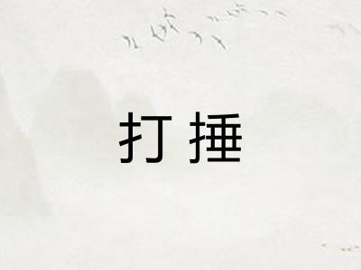 打捶