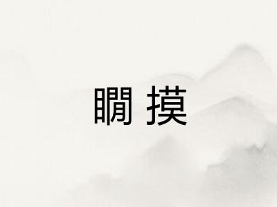 瞯摸