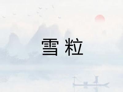 雪粒
