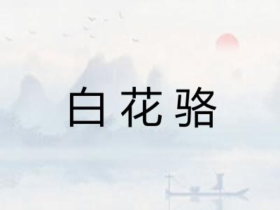 白花骆