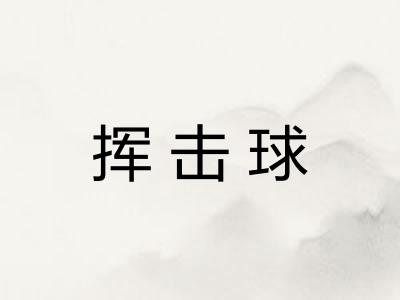 挥击球