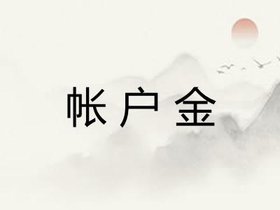 帐户金